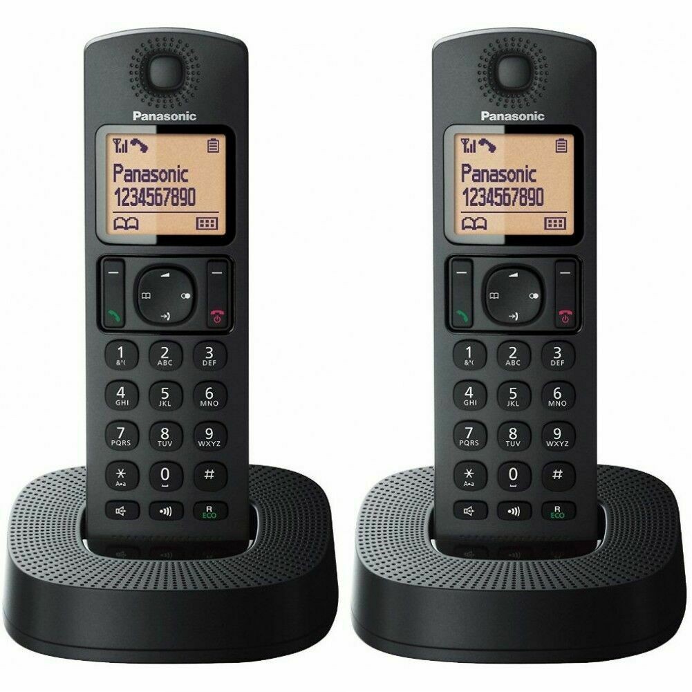 Panasonic Digital Cordless Phones - Black (KX-TGC312EB) - 2 Pack