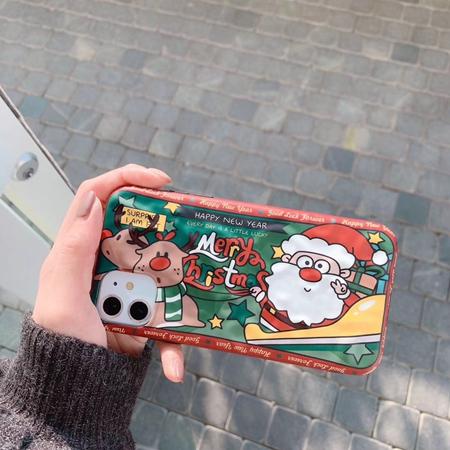 shopkeeper recommended + iphone 11pro cute santa design x xs max xr 8 7 plus exclusive design iphone x shockproof back cover