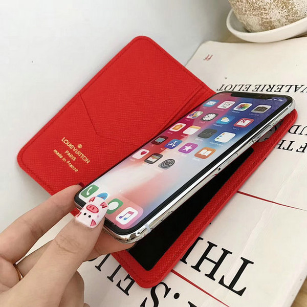 2019 new flip wallet case leather phone case cover for iphone xs max xr x 7 7plus 8 8plus 6 6plus brand design with card slot