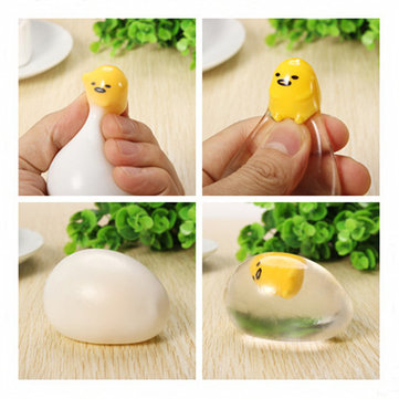 Funny Transparent Milk White Lazy Egg Yolk Squishy Toys Stress Ball Stress Reliever Play House Everybody Game