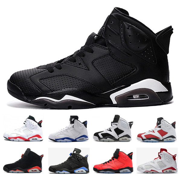 6 black cat men basketball shoes 6s unc infrared sneakers sport blue hare carmine oreo olympic maroon trainers sports shoes size 41-47