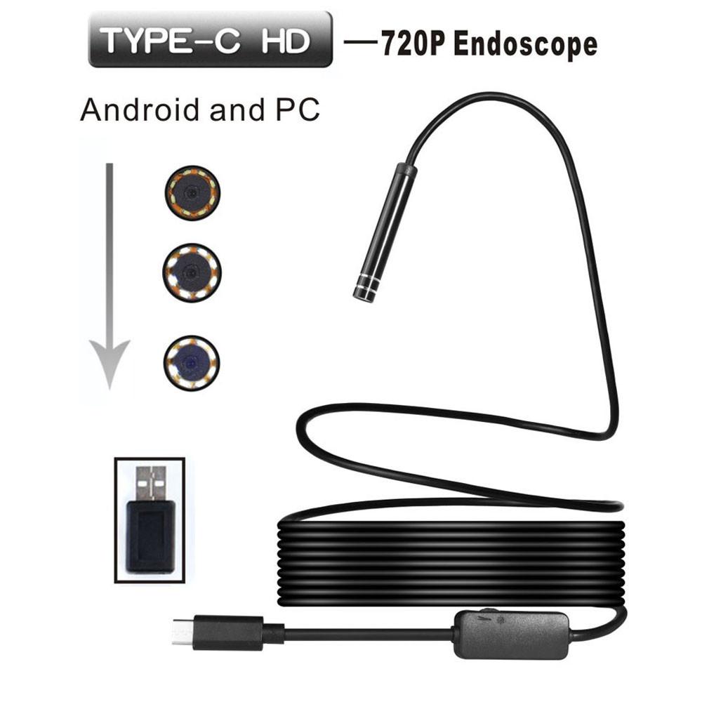 New and high quality Operating Temperature Android USB / TYPE-C Endoscope Inspection 5.5mm Camera 6 LED IP67 Waterprof#ZS