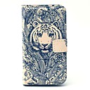 Tattoo Tiger Pattern PU Leather Case with Card Holder for Samsung Galaxy Trend Duos S7562