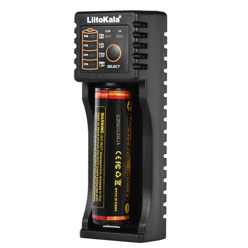 LiitoKala Lii-100 Chargeur de batterie pour batteries rechargeables au lithium NiMH de 1,2V / 3.7V / 3.2V / 3.85V AA / AAA 18650/18350/10440/14500/16340