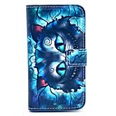 Retro Blue Cat Pattern PU Leather Full Body Case with Card Slot for Samsung Galaxy S3 Mini I8190