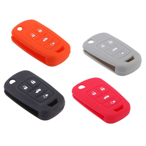 Silicone Car Remote Fob Key Case Cover for Fr New Regal New Lacrosse 4 Button