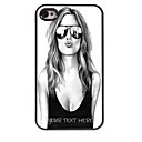 personnalisé cas de téléphone - beau cas conception de fille en métal pour iPhone 4 / 4S