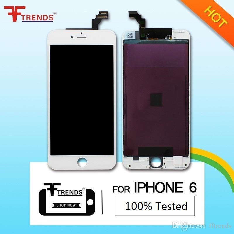 OEM white LCD Display+Touch Screen Digitizer Assembly Replacement for iPhone 6 Cold Frame Press 100% Tested