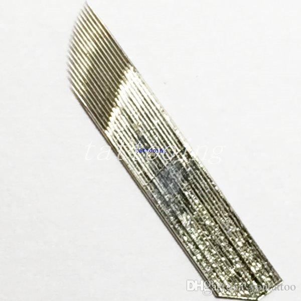 100Pcs Permanent Makeup Manual Eyebrow Tattoo Blades 15 Needles For 3D Eyebrow Embroidery
