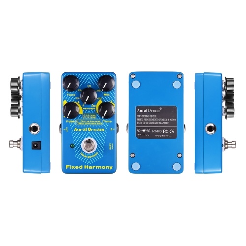Aural Dream Harmony Pédale d'effets numériques pour guitare numérique en alliage d'aluminium Shell True Bypass Single Effects