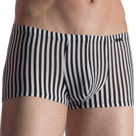 Olaf Benz RED 9999 Cotton Mini Pants Trunks - Black and White Stripe L