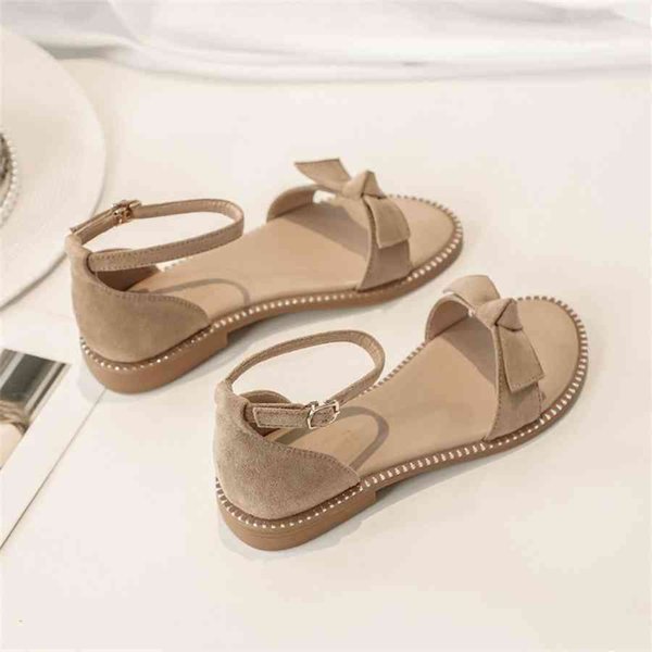 Women Sandals 2021 Brand Fashion Beach Leather Flat Casual Sandals Female Ladies Summer Shoes Luxury Designers Sandals for Women