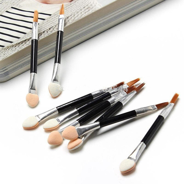 wholesale-fashion 50 pcs cosmetic brushes women makeup eyeshadow eyeliner sponge lip brush set applicator beauty double-ended disposable