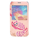 Elonbo Cheshire Cat Design Leather Stand Full Body Case with Window for Samsung Galaxy S5 I9600