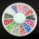 12 Kinds Fimo Loving Heart Series Nail Art Decoration(Random Pattern)