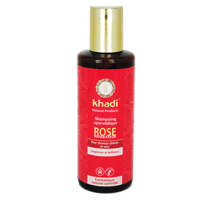 Shampoing ayurvédique Rose réparateur - Cheveux secs 210ml