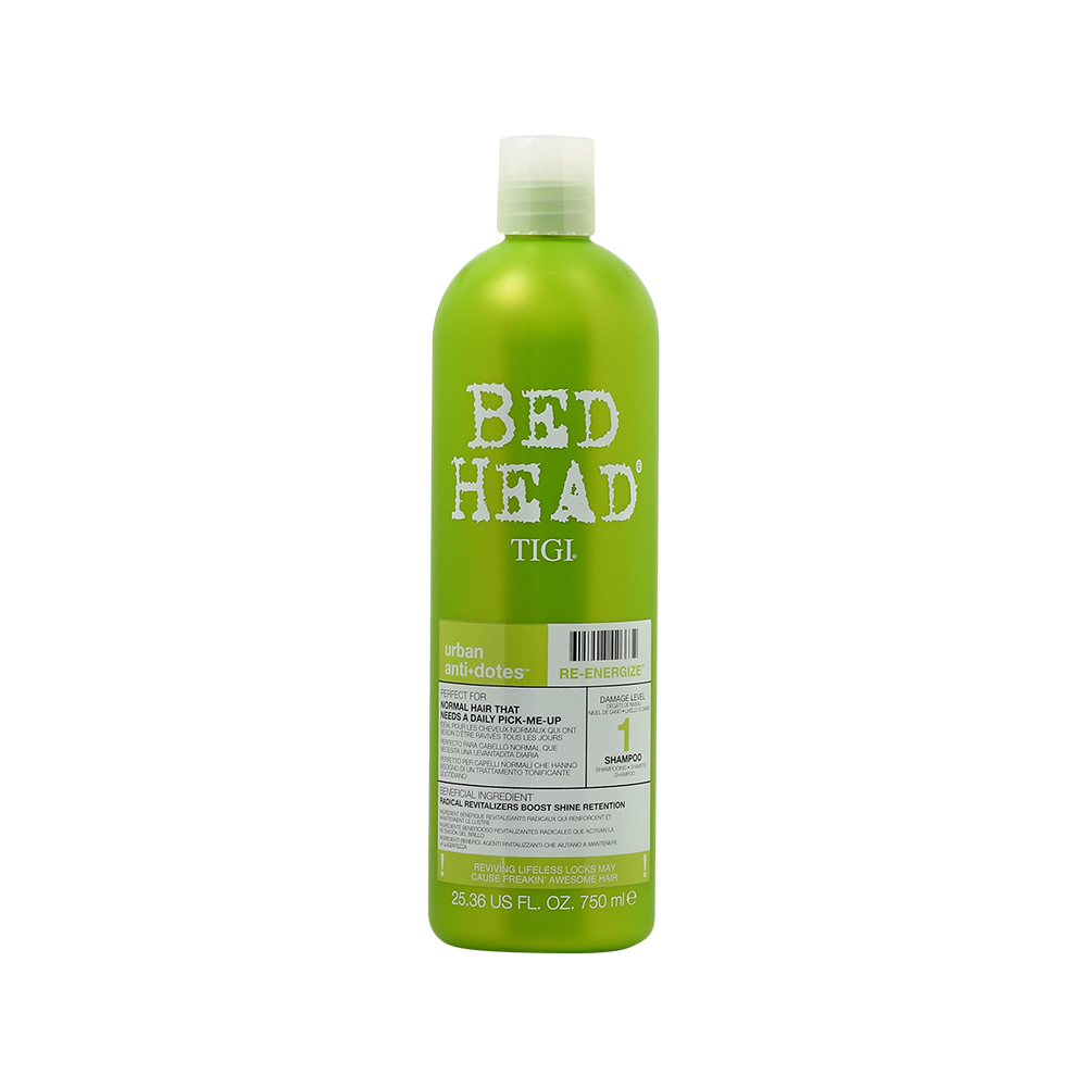 tigi bed head urban anti-dotes re-energize shampoo 750ml