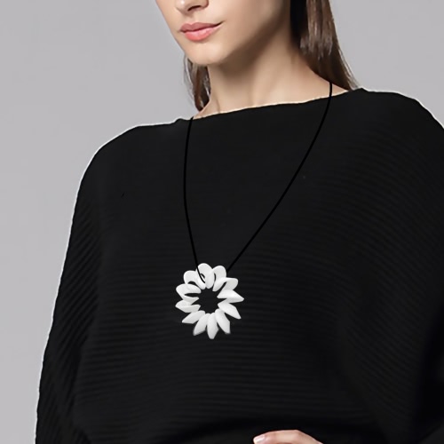 Tomfeel 3D Printed Jewelry Blooming Flower Elegant Modeling Pendant Jewelry Necklace Accessories