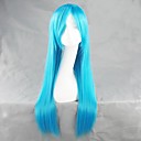 universel bleu 80cm perruque cosplay droite