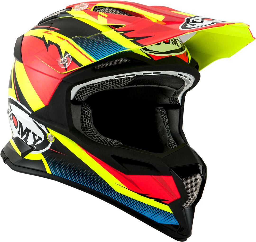 Suomy Alpha Waves Casque de motocross Rouge Jaune L