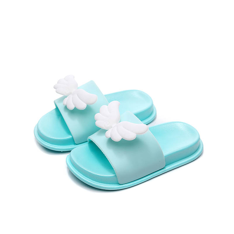 Toddler / Kids Cutie Wing Decor Solid Slippers