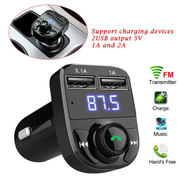 X8 FM Transmitter Aux Modulator Bluetooth Handsfree Car Kit Car Audio MP3 Player with 3.1A Quick Charge Dual USB Car Charger Accessorie MQ30