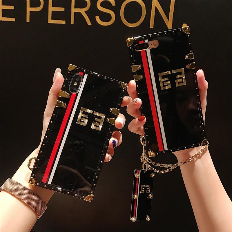 For Samsung Galaxy S10 S10+ S9 S9+ S8+Note 9 For iPhone X 8/7/6 Plus Xs Xr Xs Max Back Cover Phone Case Chain Wristband Fashion Mobile Shell