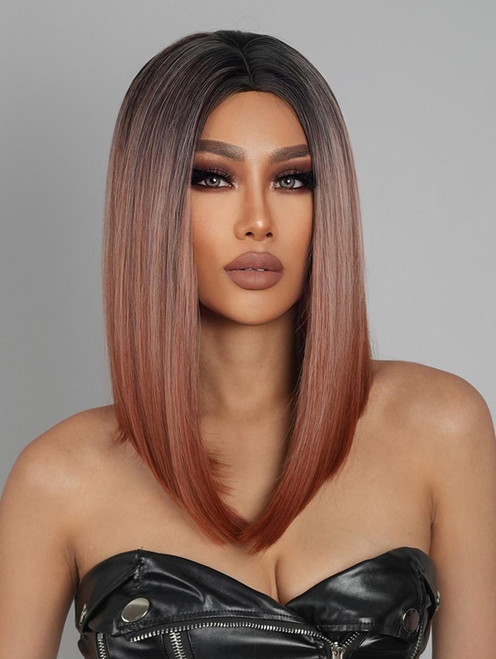 zaful Gradient Color Natural Straight Synthetic Wig
