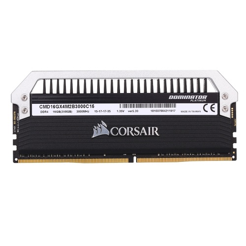Corsair Dominator Platinum Series 16GB (2 x 8GB) DDR4 DRAM 3000MHz C15 288-Pin Memory Kit CMD16GX4M2B3000C15