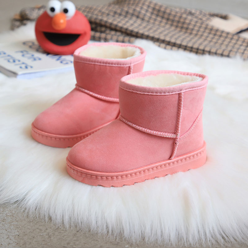 Toddler Girl Casual Solid Fleece-lining Warm Snow Boots