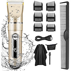 Professionelle Haarschneidemaschine für Männer Kinder Professionelle Haarschneidemaschine Schnurloses wiederaufladbares LED-Display Elektrische Haarschneidemaschine mit fünf Lightinthebox