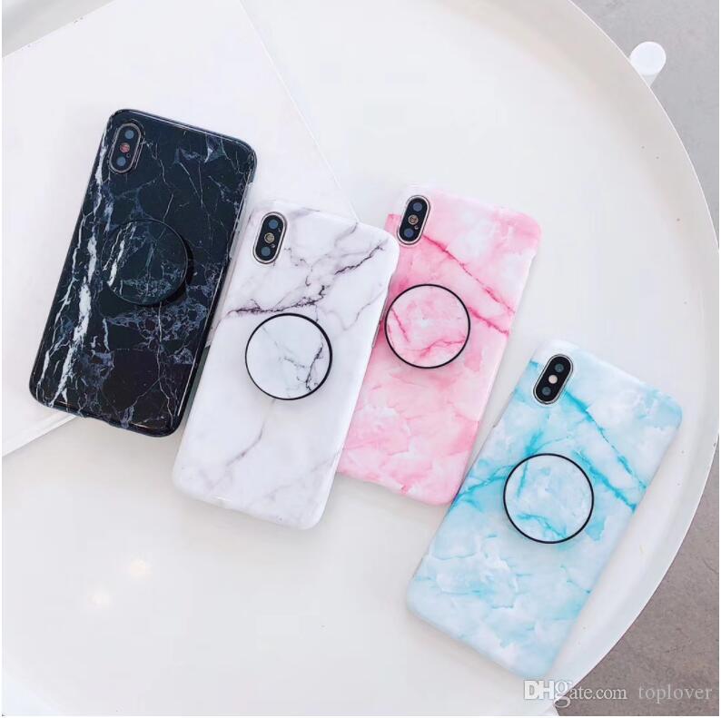 Wholesale New Arrivals Fashion Marble Stone Phone Case for iPhone XS MAX XR X 8 7 6S Plus Soft TPU phone cases with Bracket