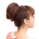 Rubber Band Tied Synthetic Light Brown Straight Bride Hair Wrap