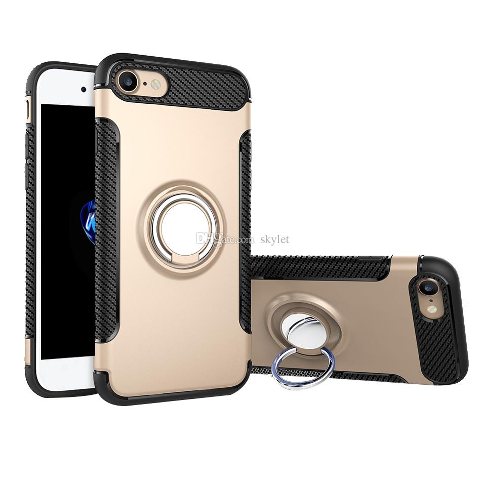 For iPhone 11 Pro S10 Protector Case with Ring Holder Kickstand Back Cover Case Rugged Dual Layer Case for Samsung Note 9 S9 Plus S10 Lite