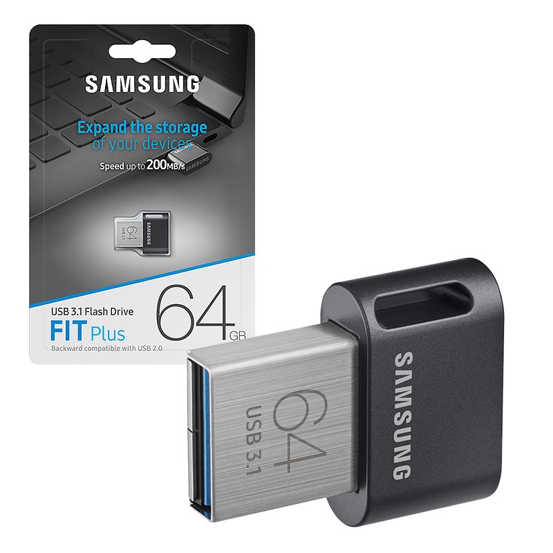 Samsung Fit Plus USB 3.1 Flash Drive 200MB/s - MUF-64AB/EU - 64GB