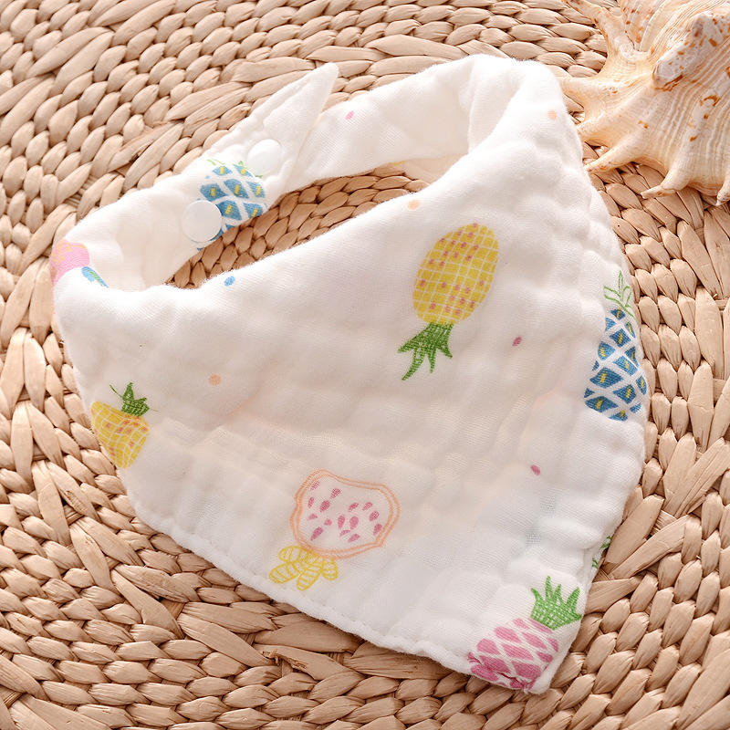 Fruit Print Softness Cotton Baby Thicken Waterproof Bibs