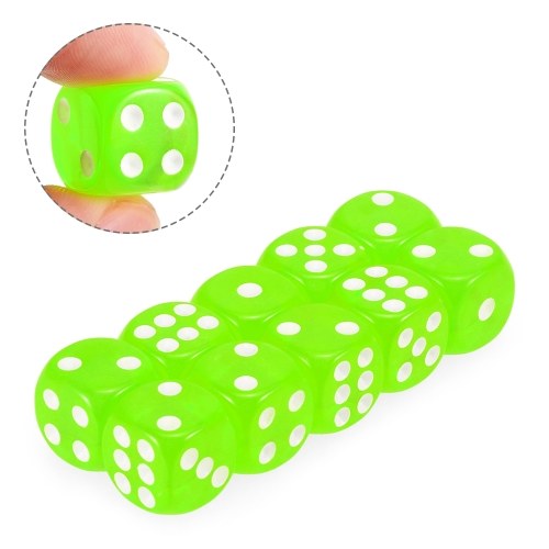 10 dés transparents PCS 14MM