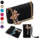 Elonbo Diamond Grain Bowknot Leather Wallet Full Body Case Cover for Samsung Galaxy S3 I9300 S4 I9500(Assorted Colors)