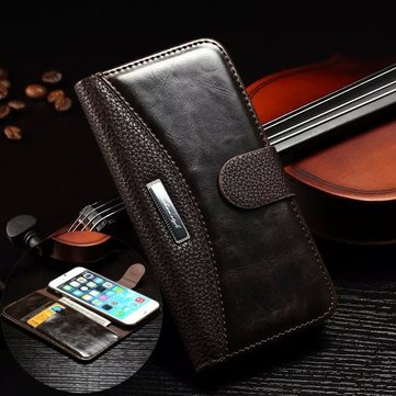 PU Leather Shockproof Flip Over Wallet Case For iPhone 5 5S SE