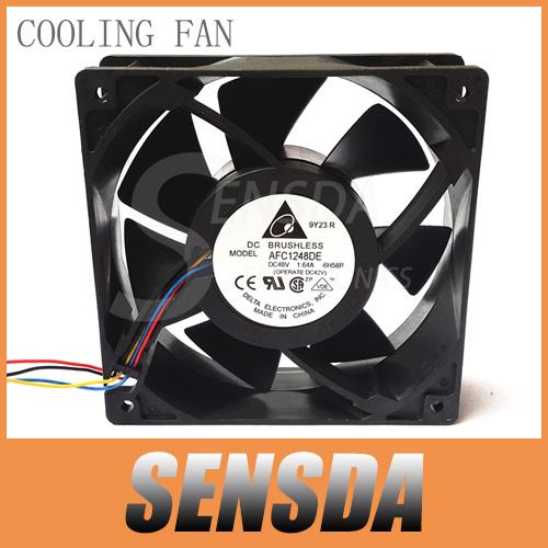 strong winds of 12 cm 12cm fan 48v 1.64a afc1248de 4 wire pwm speed control server inverter cooling fan