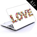 conception de l'amour fleuri complet du corps cas de protection en plastique pour 11 pouces / 13 pouces nouveau MacBook Air