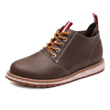 Men Genuine Leather Casual Ankle Boots