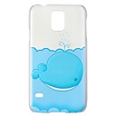 Cute Blue Whale Pattern Plastic Protective  Hard Case for Samsung Galaxy S5 I9600