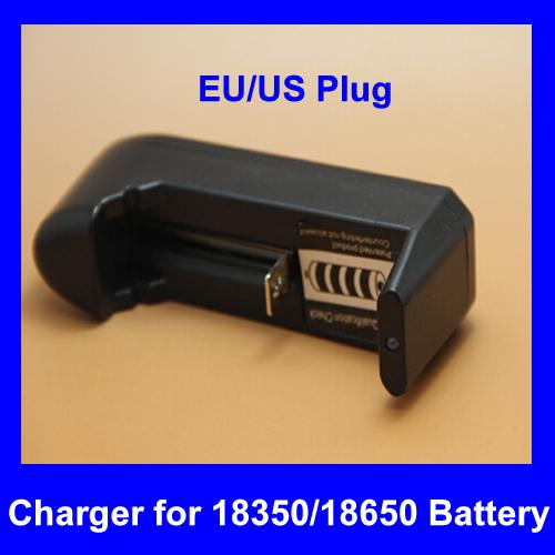 Rechargeable 18350 18650 Lithium Battery Charger Dry Li-ion Battery US EU Standard Wall Charger for Electronic Cigarette kit Mod ecig