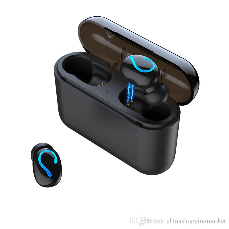 Q33 Bluetooth 5.0 Headphone Cell Phone Earphone With Power Bank Mini Wireless Headset Stereo Sports Cordless EDR Handsfree Gaming Mic Earbud