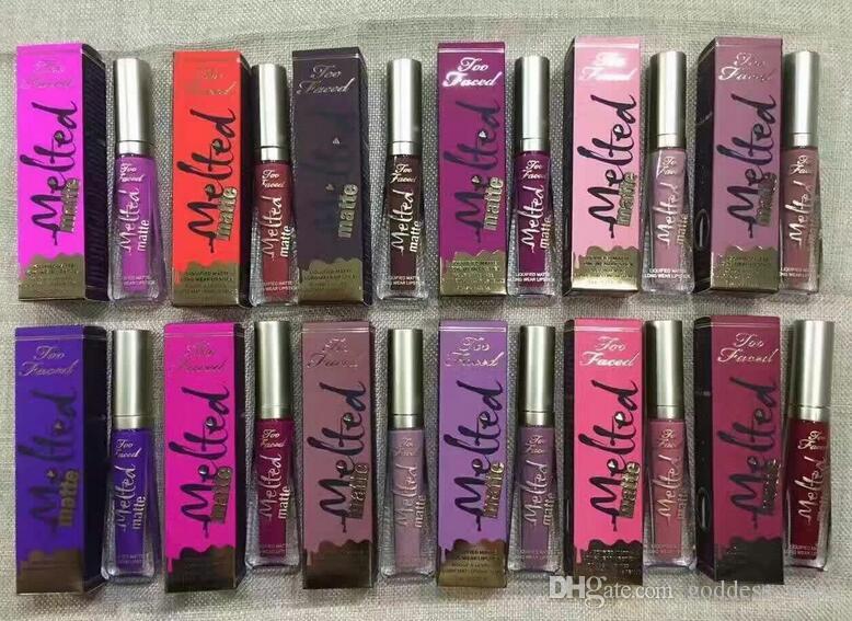 NEW Makeup Lipgloss Cosmetics melted Matte Lipstick Lip Gloss 12 colors 12pcs