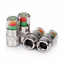 ziqiao 4pcs / set indicateur d'alerte oculaire capteur de bouchon de tige de valve de contrôle de la pression des pneus de voiture