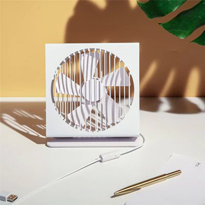 XIAOMI Original VH CE 7 Inch Portable Mini Metal Mute Fan 5 Blade Dual Mode Home Office Desk