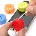 Cute Button Style Earphone Cable Winder(Assorted Color)