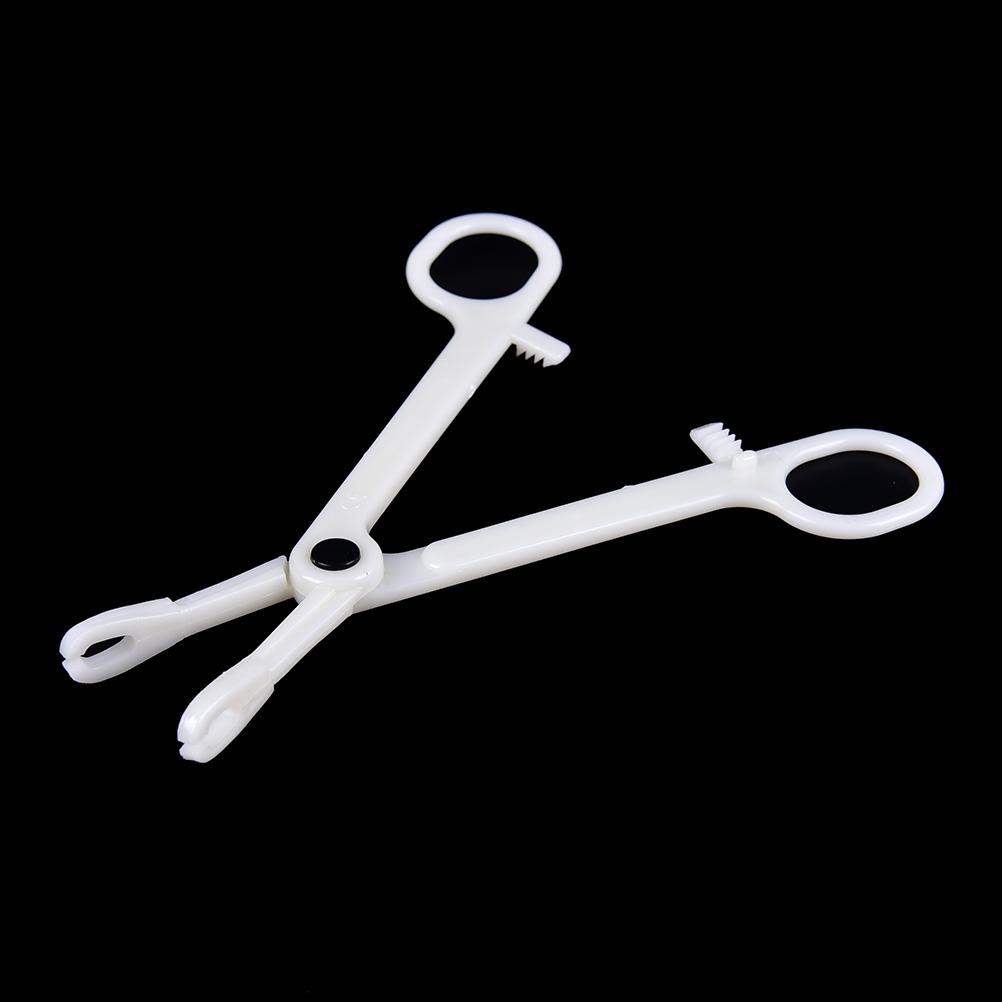 Professional Plastic Round Open Clamp Disposable Body Piercing Plier Body Ear Lip Navel Nose Tongue Piercing Forcep Tool